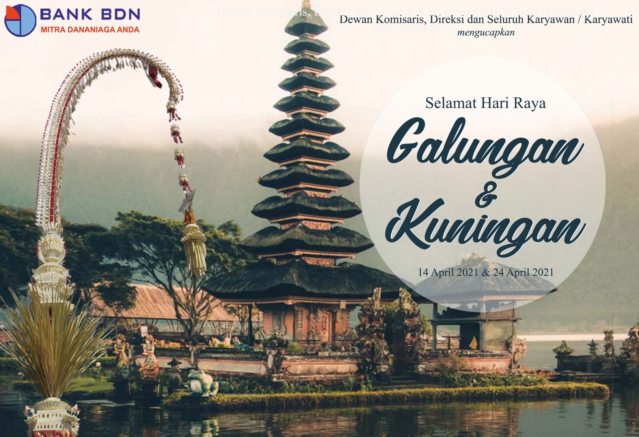 PENGUMUMAN LIBUR HARI RAYA GALUNGAN APRIL 2021